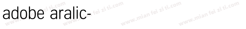 adobe aralic字体转换